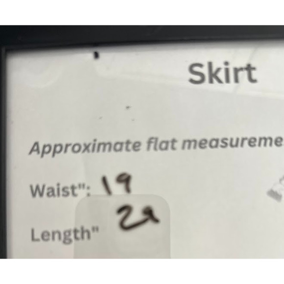 Lane Bryant Skirt 18 20 Plus Black Flare Linen Blend Knee Coastal Minimalist - Picture 8 of 8